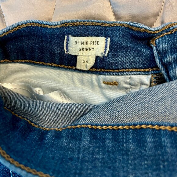 Madewell Mid-Rise Skinny Medium Wash Blue Jeans Women 26 - Picture 7 of 11